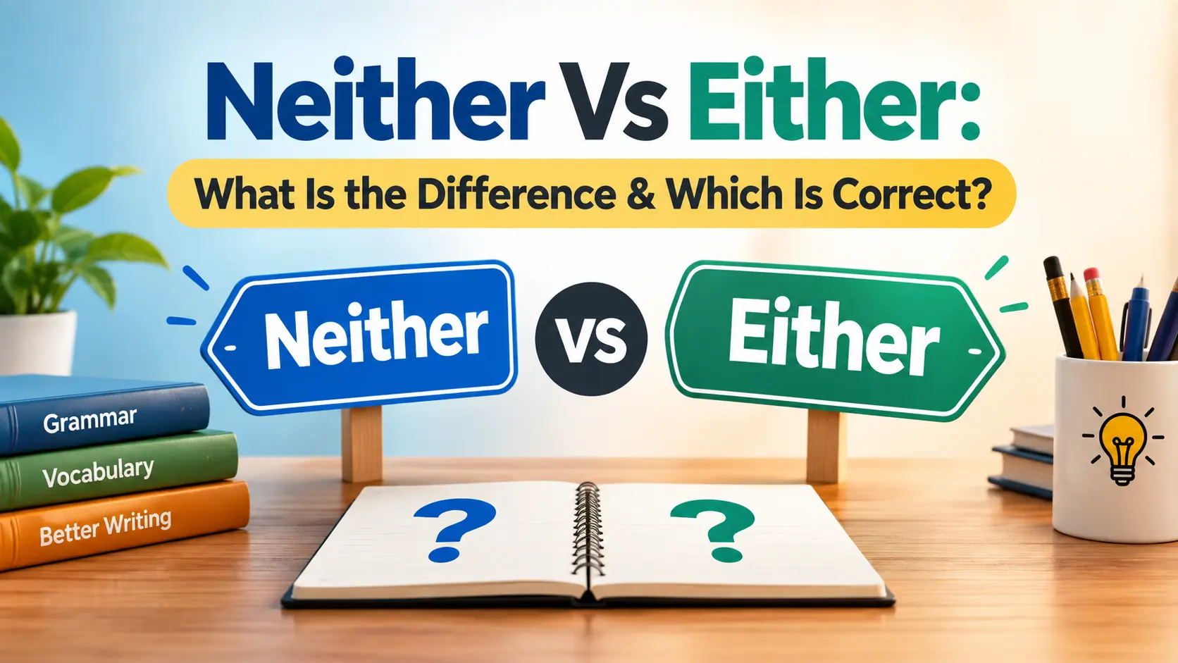 Neither Vs Either: What Is the Difference & Which Is Correct?