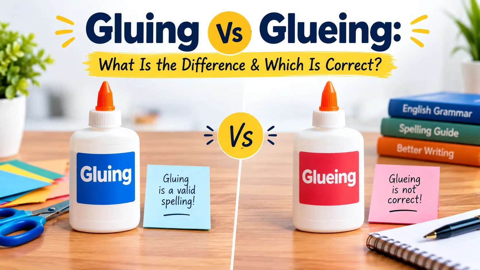 Gluing Vs Glueing: What Is the Difference & Which Is Correct?
