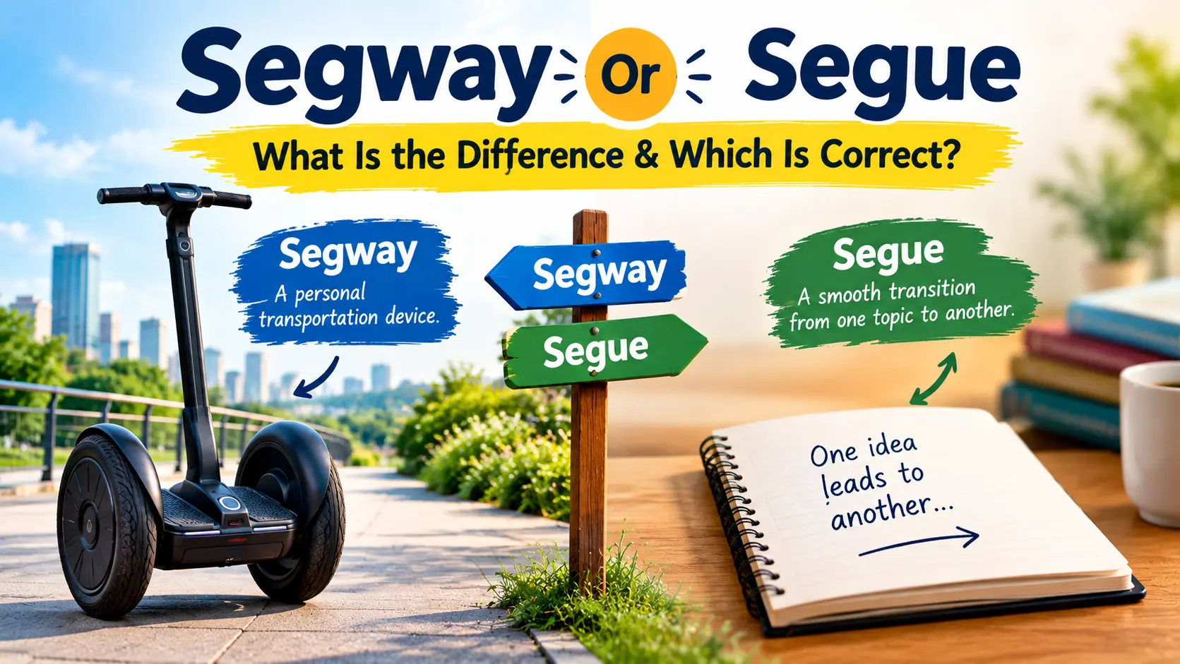 Segway Or Segue: What Is the Difference & Which Is Correct?