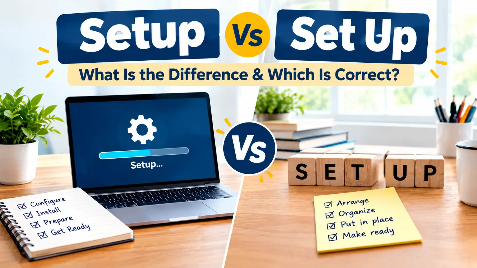 Setup Vs Set Up: What Is the Difference & Which Is Correct?